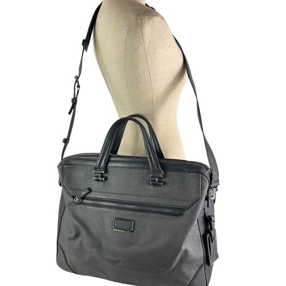 Genuine TUMI Ashton Double Zip Grey Messenger Bag Briefcase...